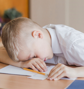 Child suffering from headache